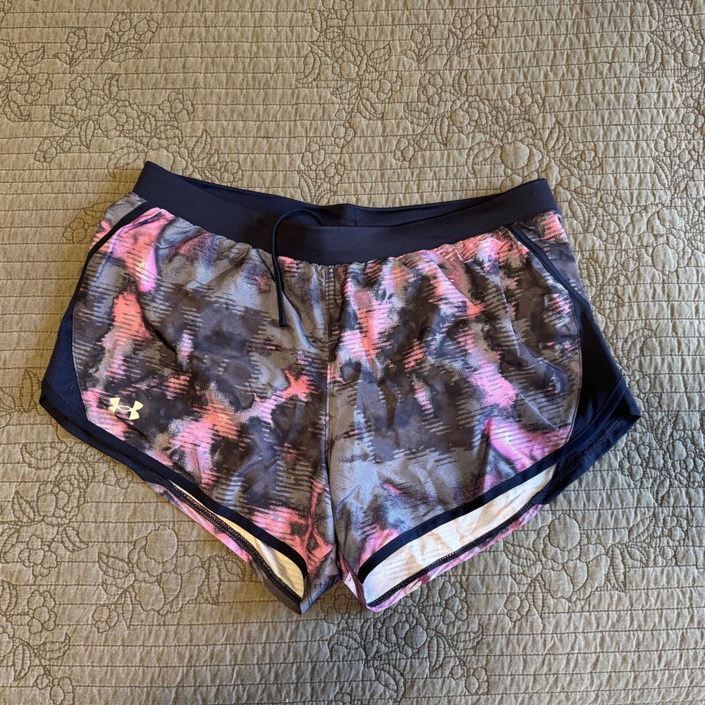 Under Armour Purple & Navy Athletic Running Shorts Lightweight Design